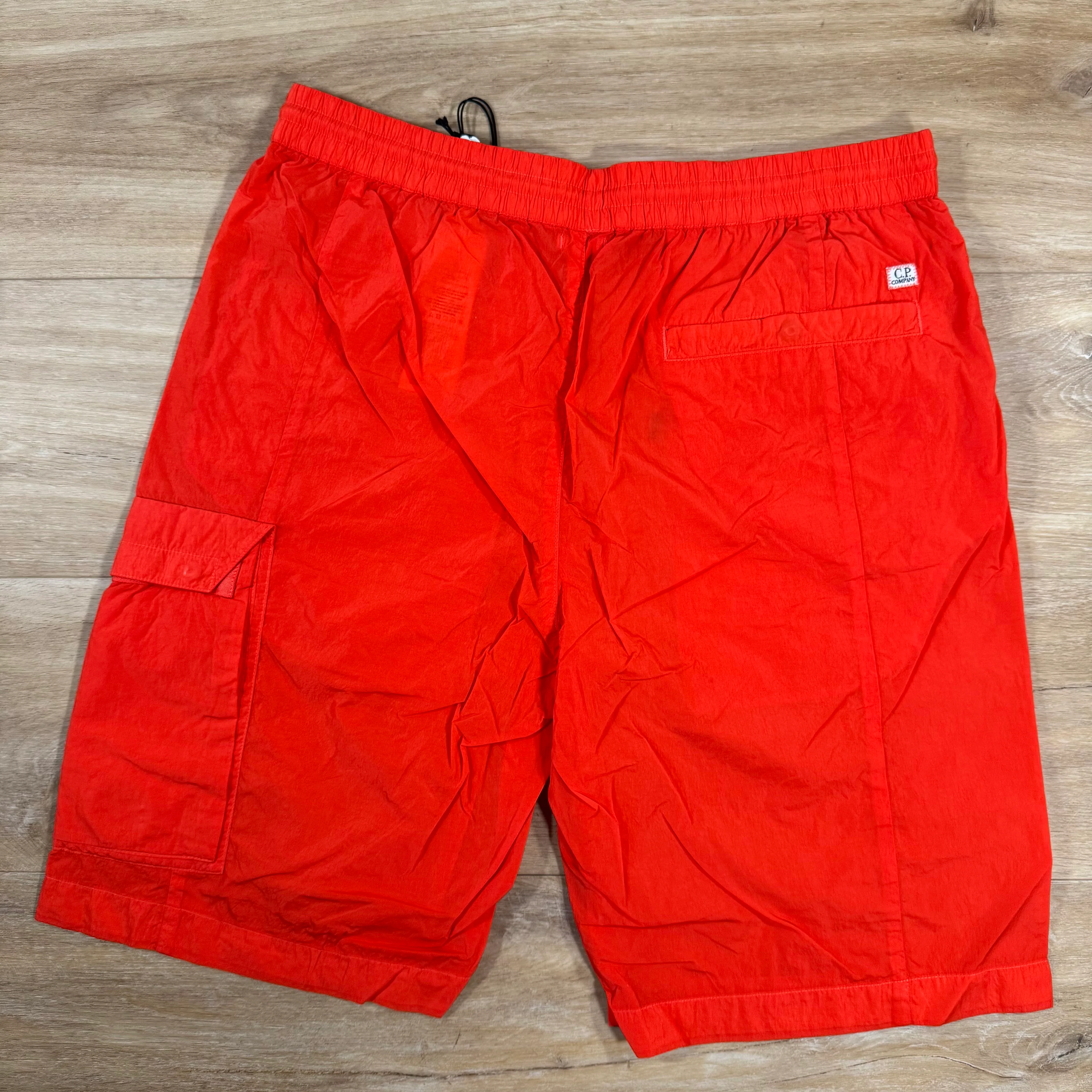 C.P. Company Chrome-R Cargo Shorts in Poinciana - Orange - Image 4