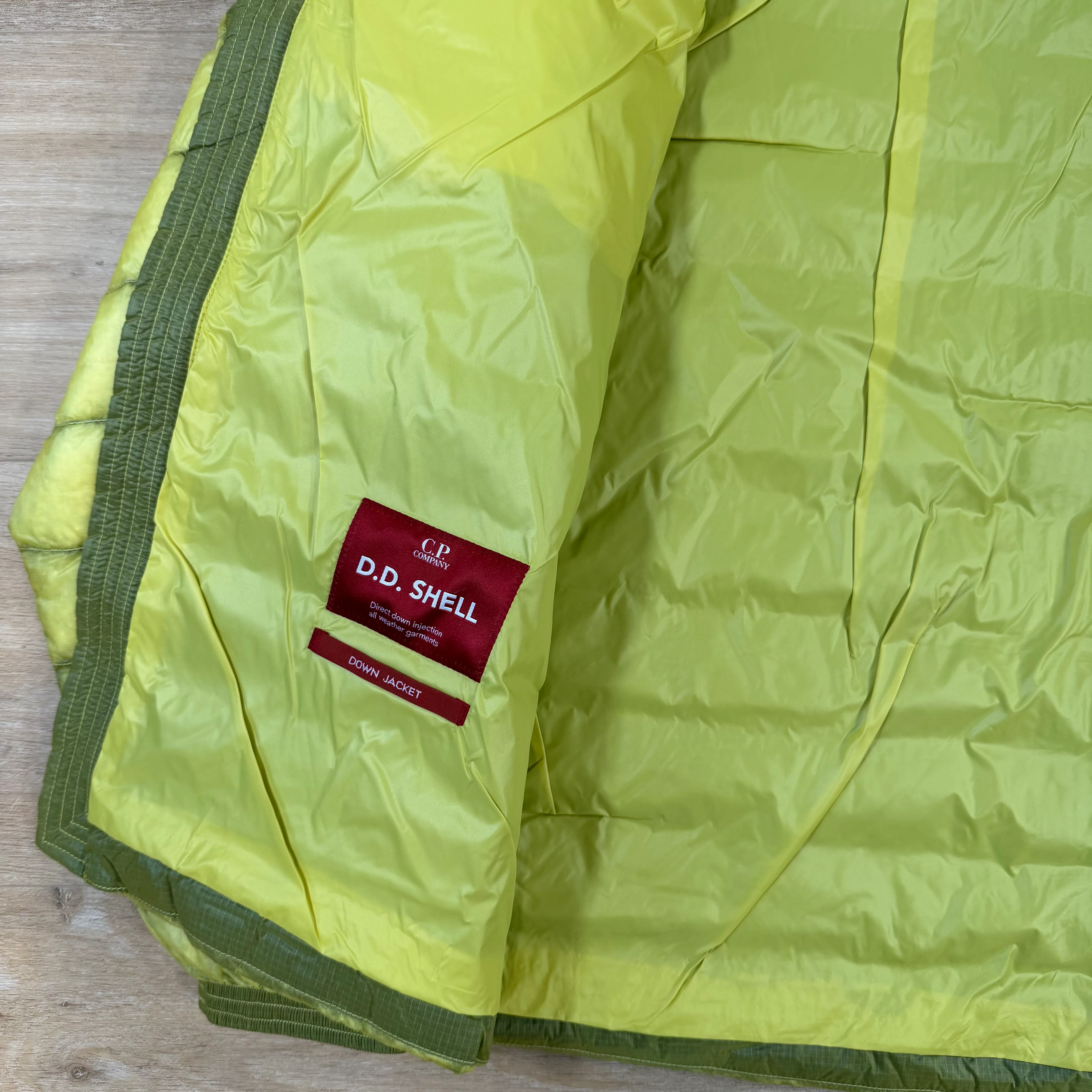 C.P. Company D.D. Shell Goggle Down Jacket in Green Sheen - Yellow - Image 6