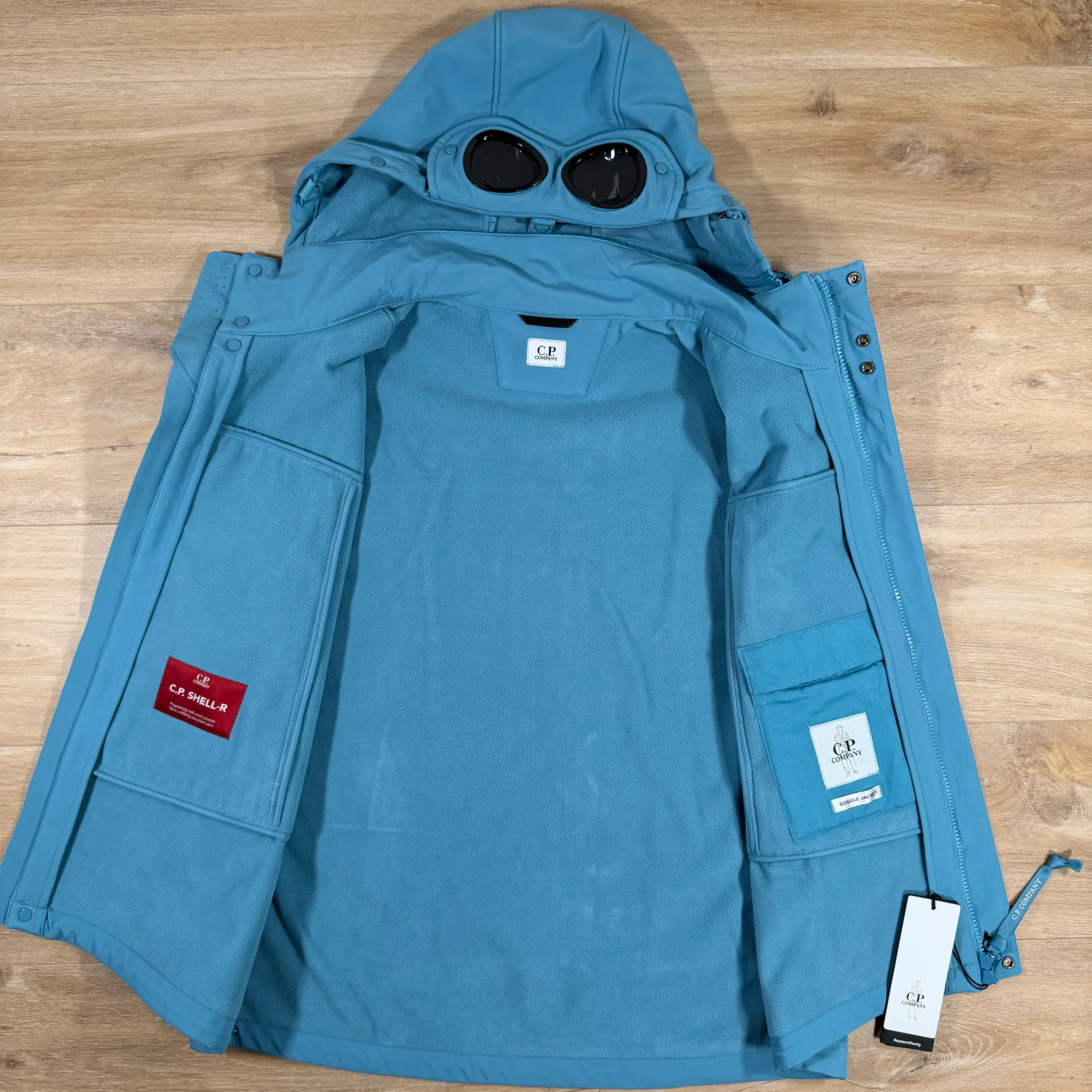 C.P. Company Shell-R Goggle Gilet in Riviera Blue - Image 5