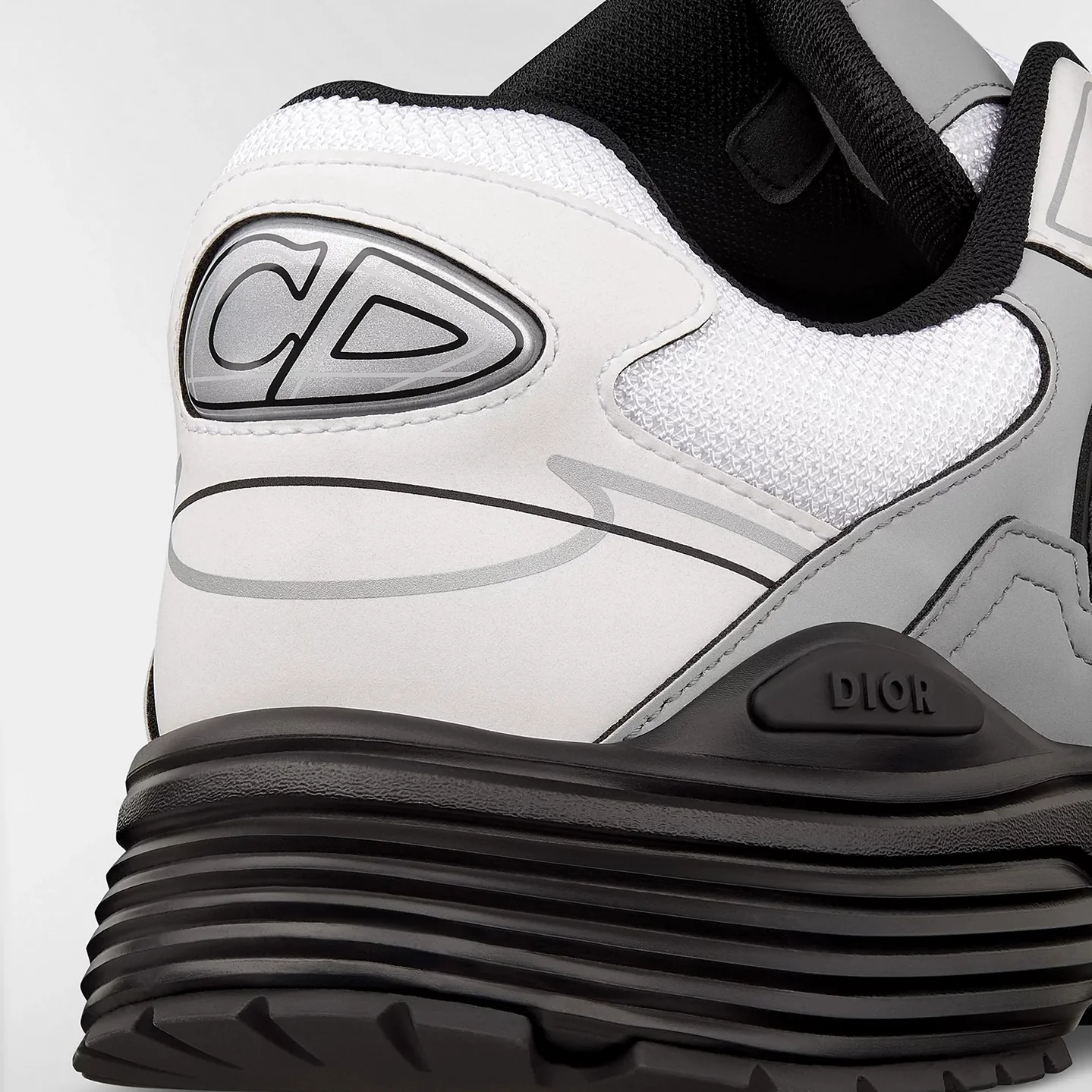 Dior B30 Countdown Sneaker in White Technical Mesh and White and Grey Technical Fabric - Image 3