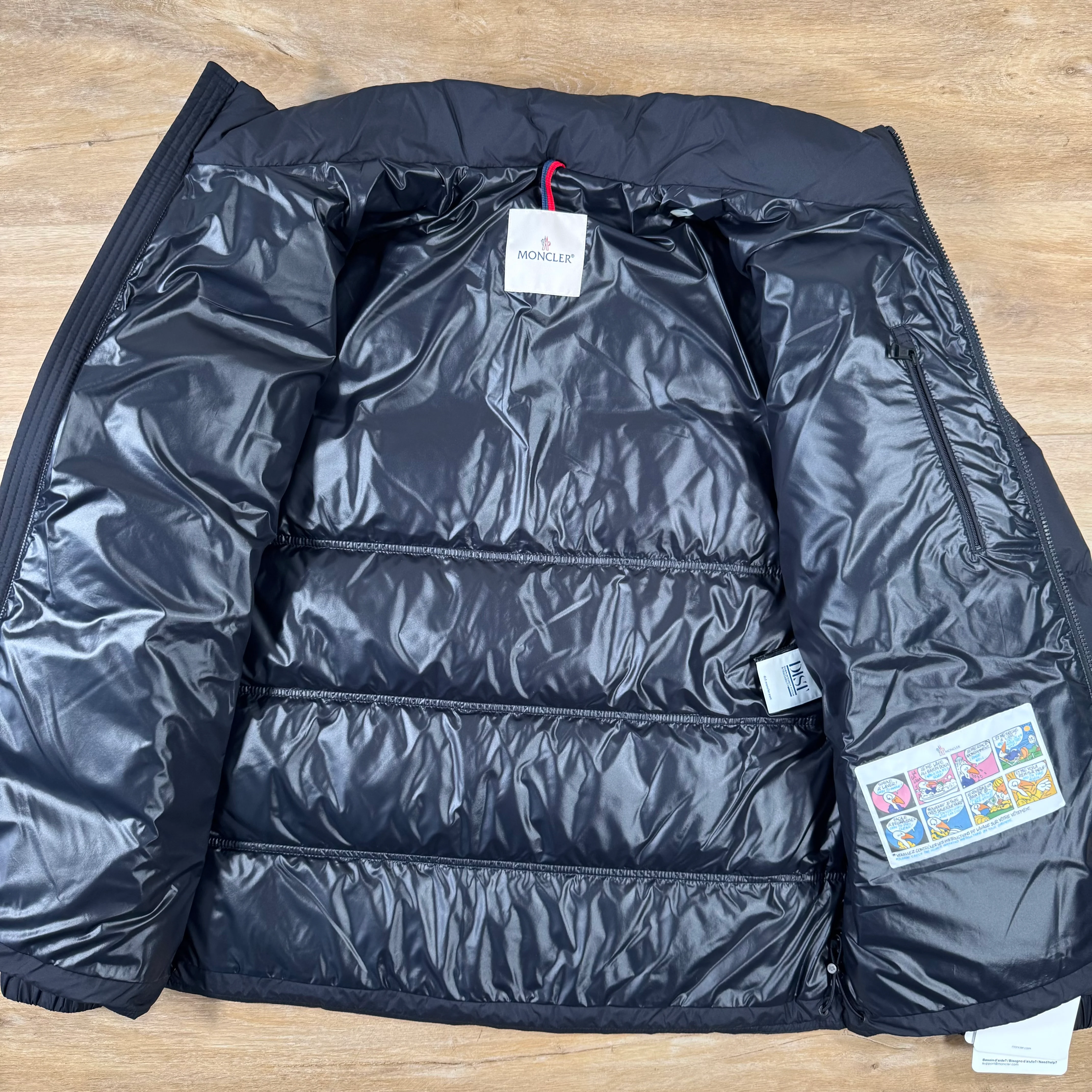 Moncler Bouvaque Stand Collar Down Jacket in Navy - Image 4