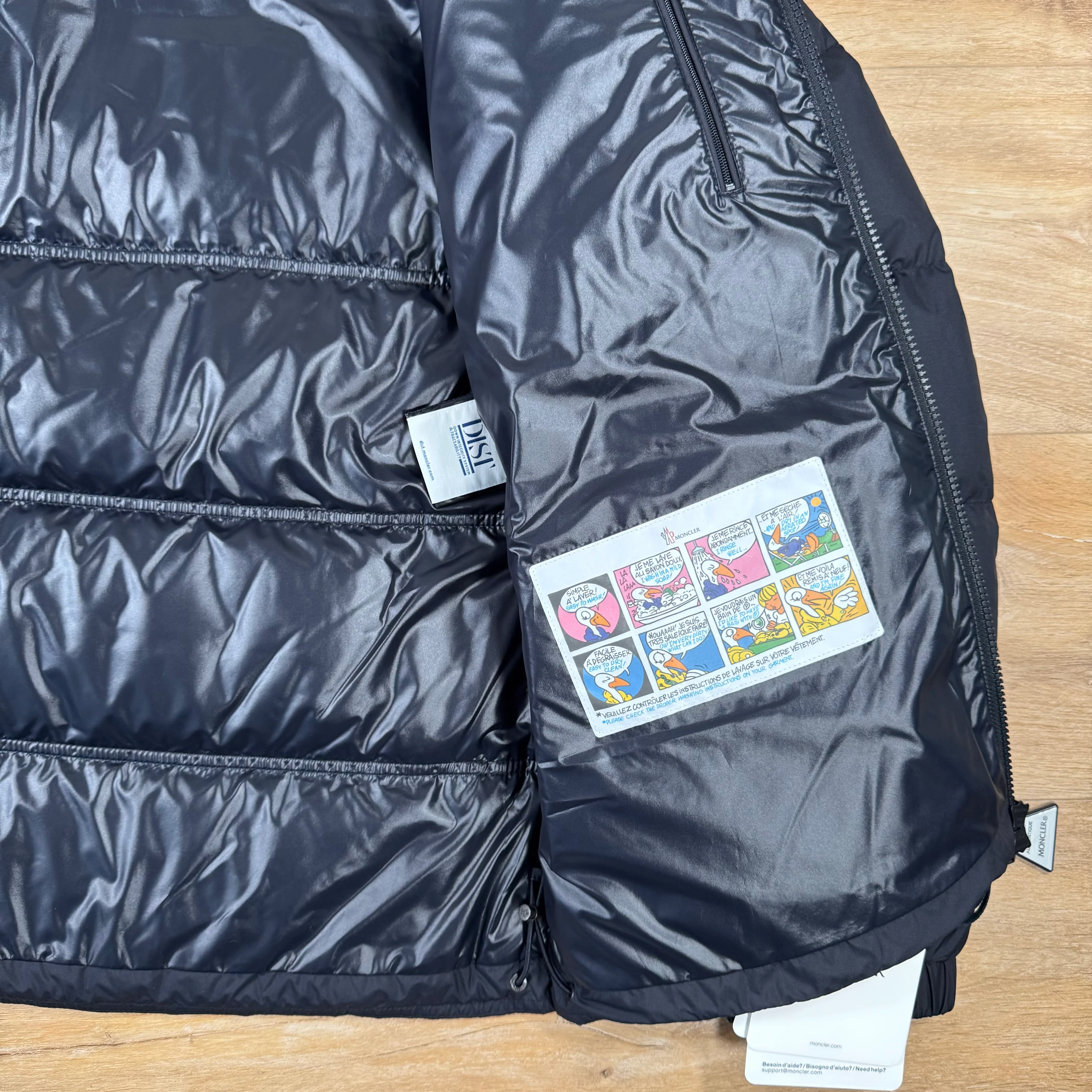 Moncler Bouvaque Stand Collar Down Jacket in Navy - Image 5
