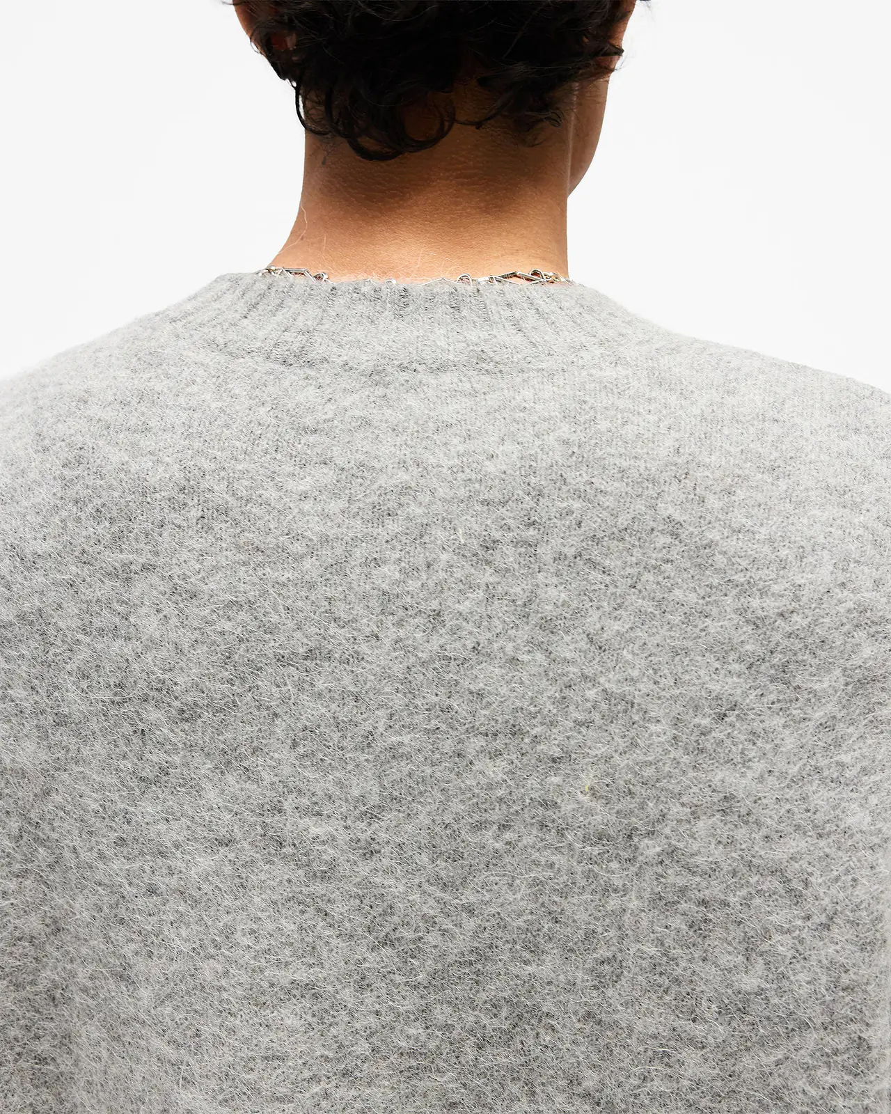 Represent Logo Knit Sweater in Grey - Image 5