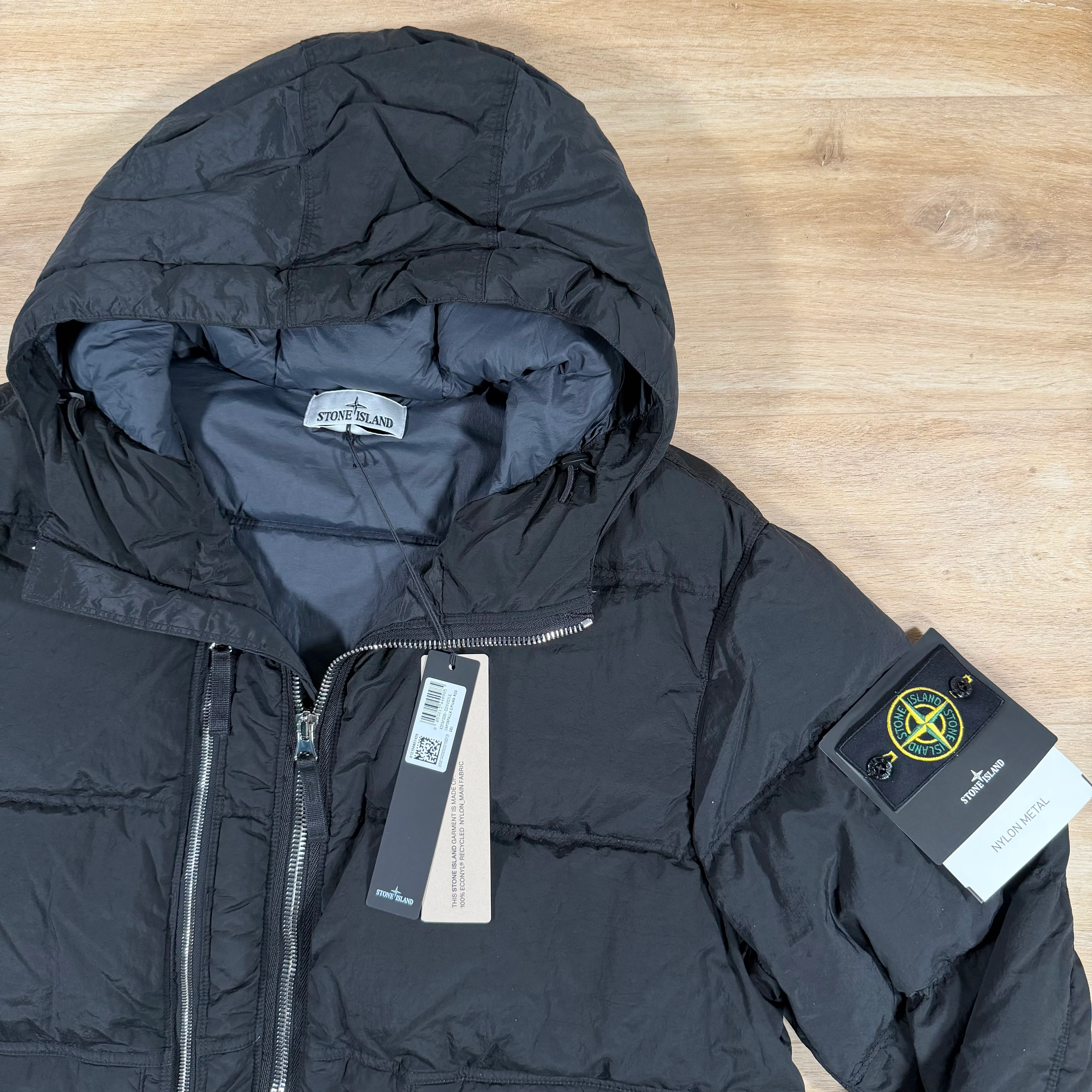 Stone Island Nylon Metal Down Parka in Black - Image 2
