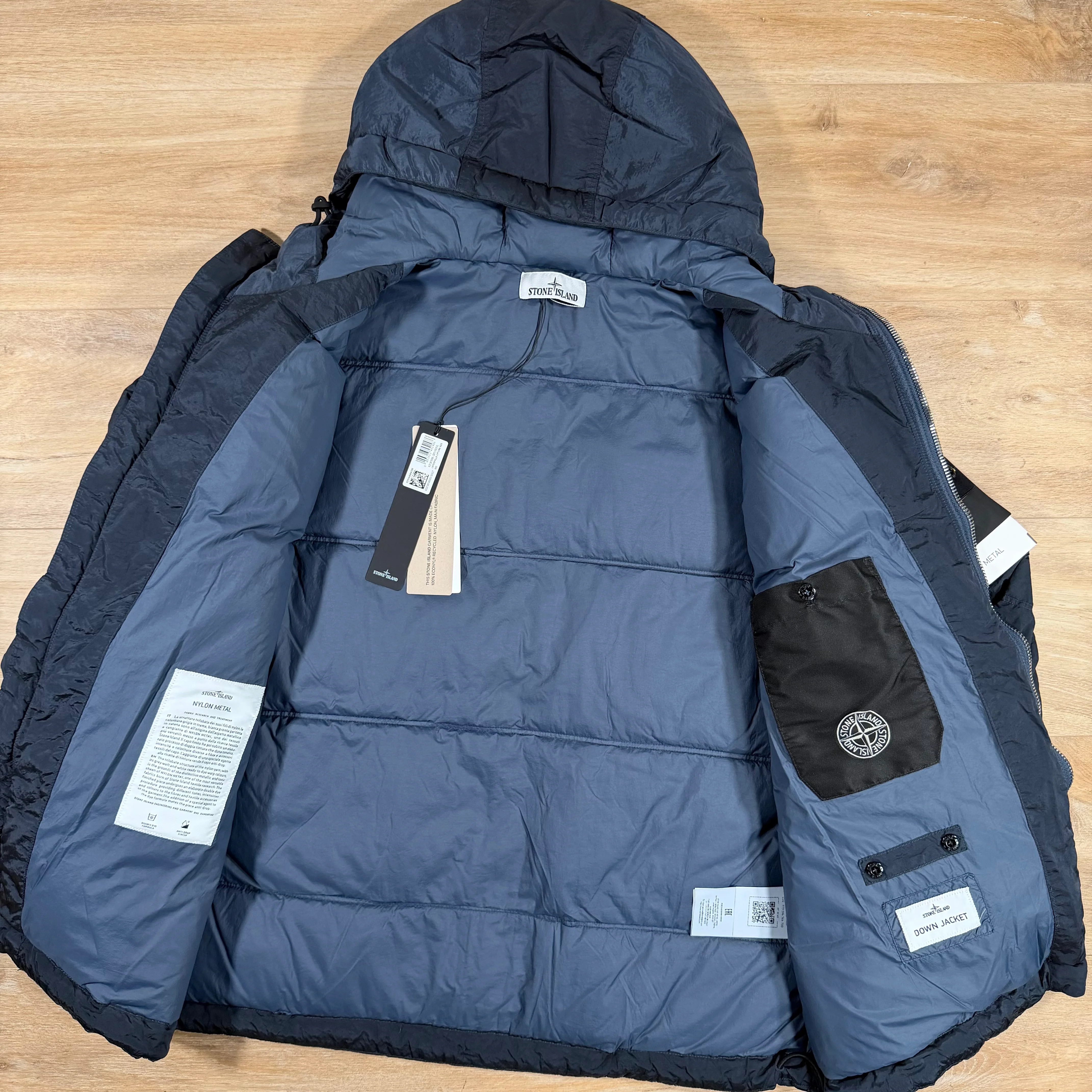 Stone Island Nylon Metal Down Parka in Navy - Image 4